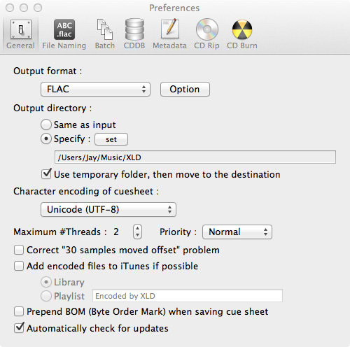 use xld for mac mp3